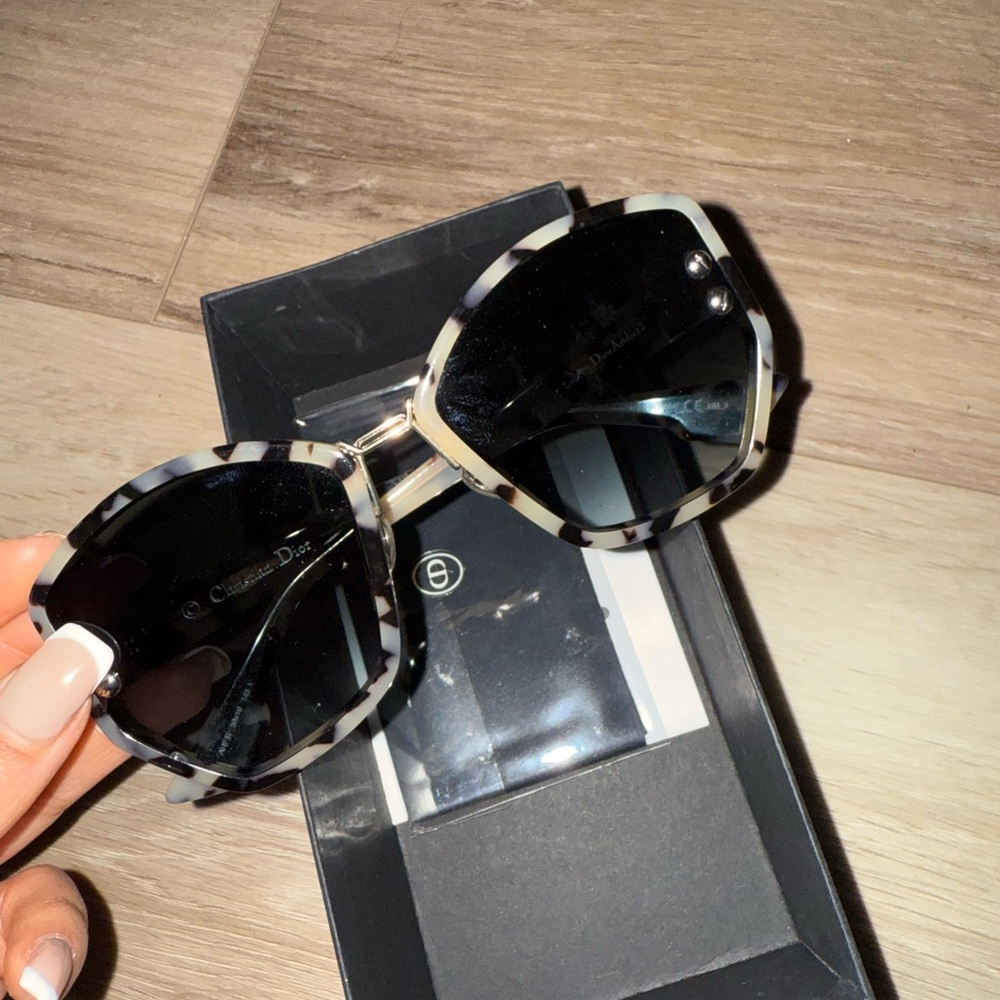 Christian Dior Black and White Sunglasses